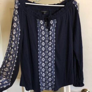 Navy long sleeve top